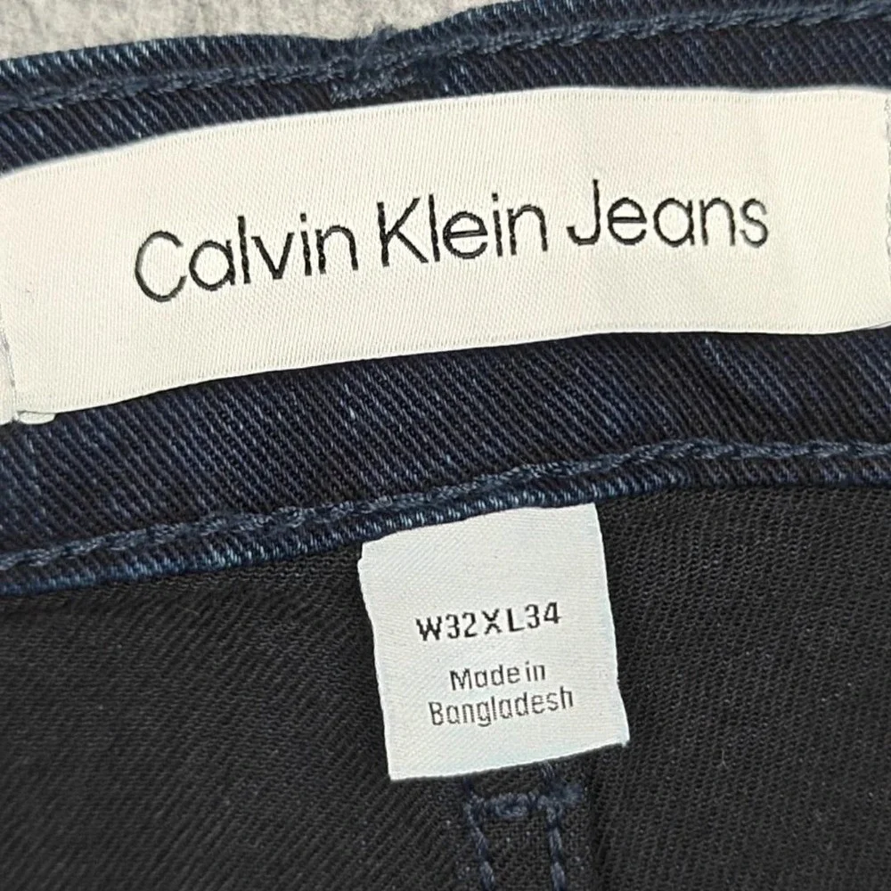 Calvin Klein Jeans Mens‎ 32x34 Blue Dark Wash Straight Leg Stretch Denim Pants